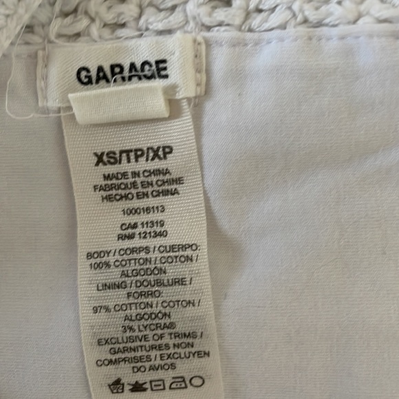 Garage White Knit Crop Top - Picture 5 of 6